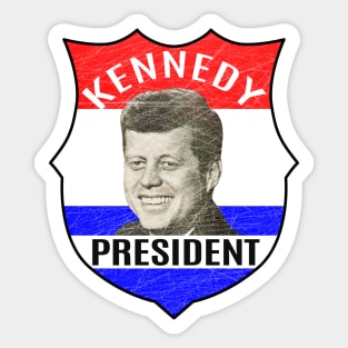 President John F. Kennedy Campaign Badge Vintage JFK Sticker
